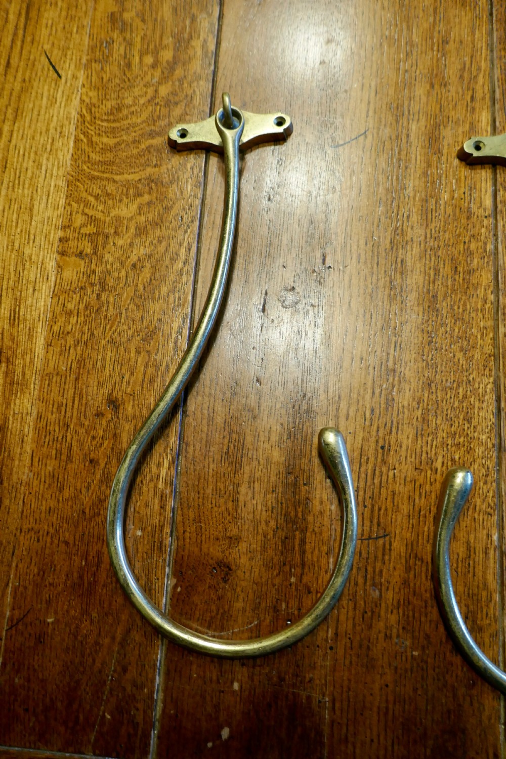 A Pair of Large 19th Century French Brass Curtain Tie Backs  View V