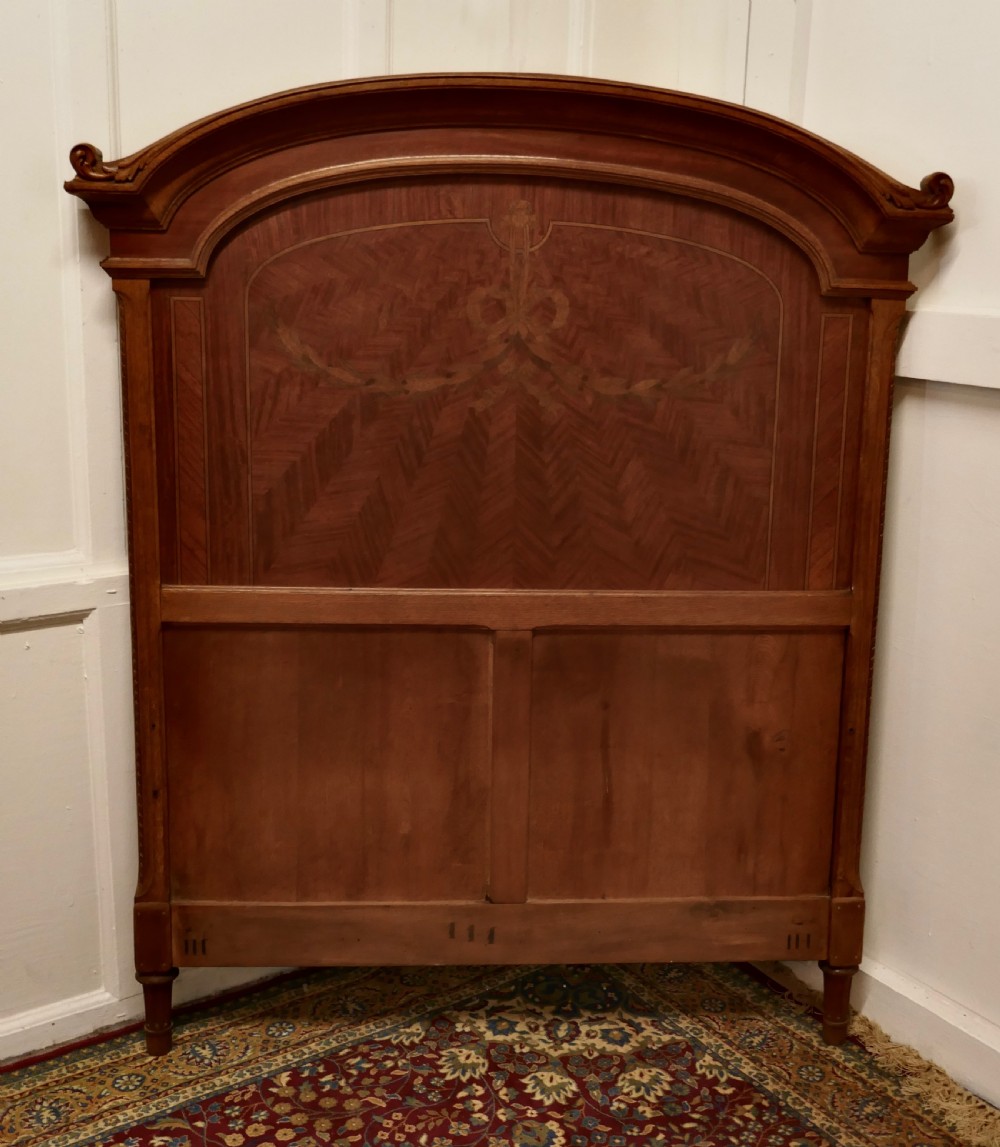 French Empire Style Oak Single Bed Head Board