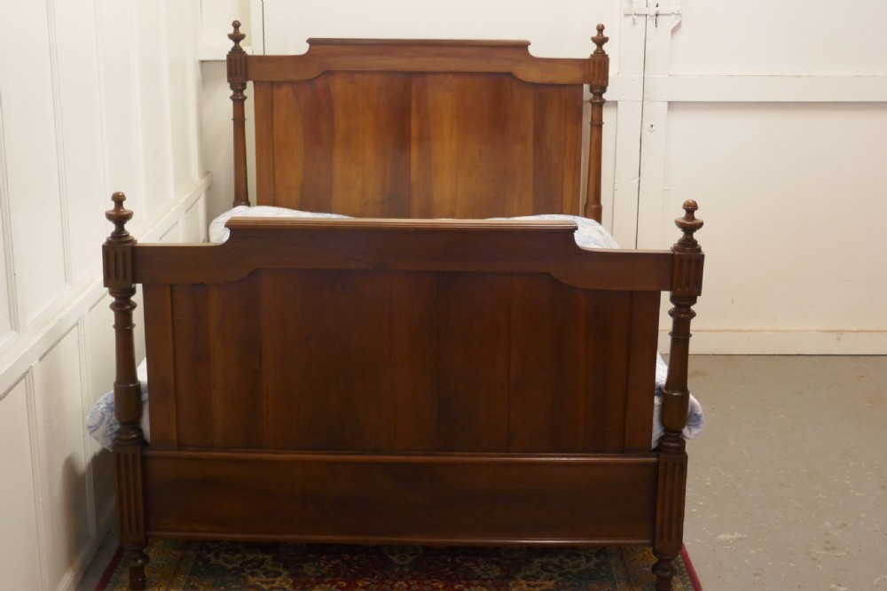 19th Century French Walnut Double Bed View II