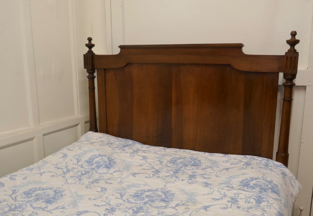 19th Century French Walnut Double Bed View VII