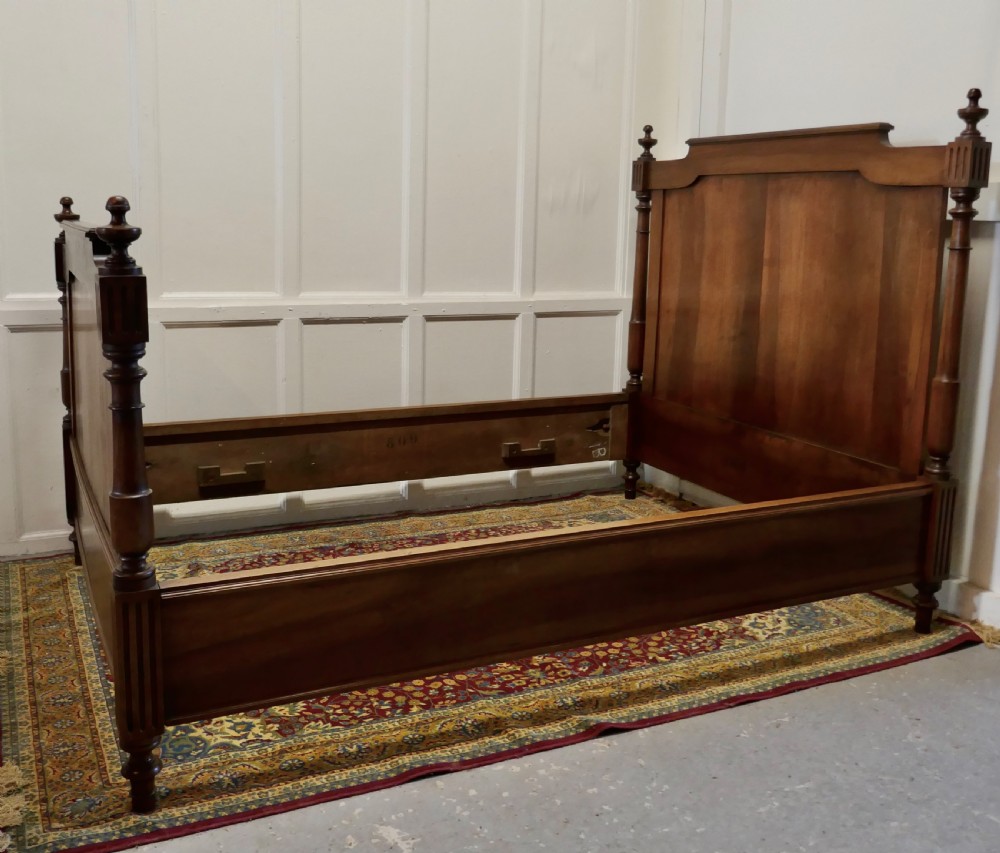 19th Century French Walnut Double Bed View VIII