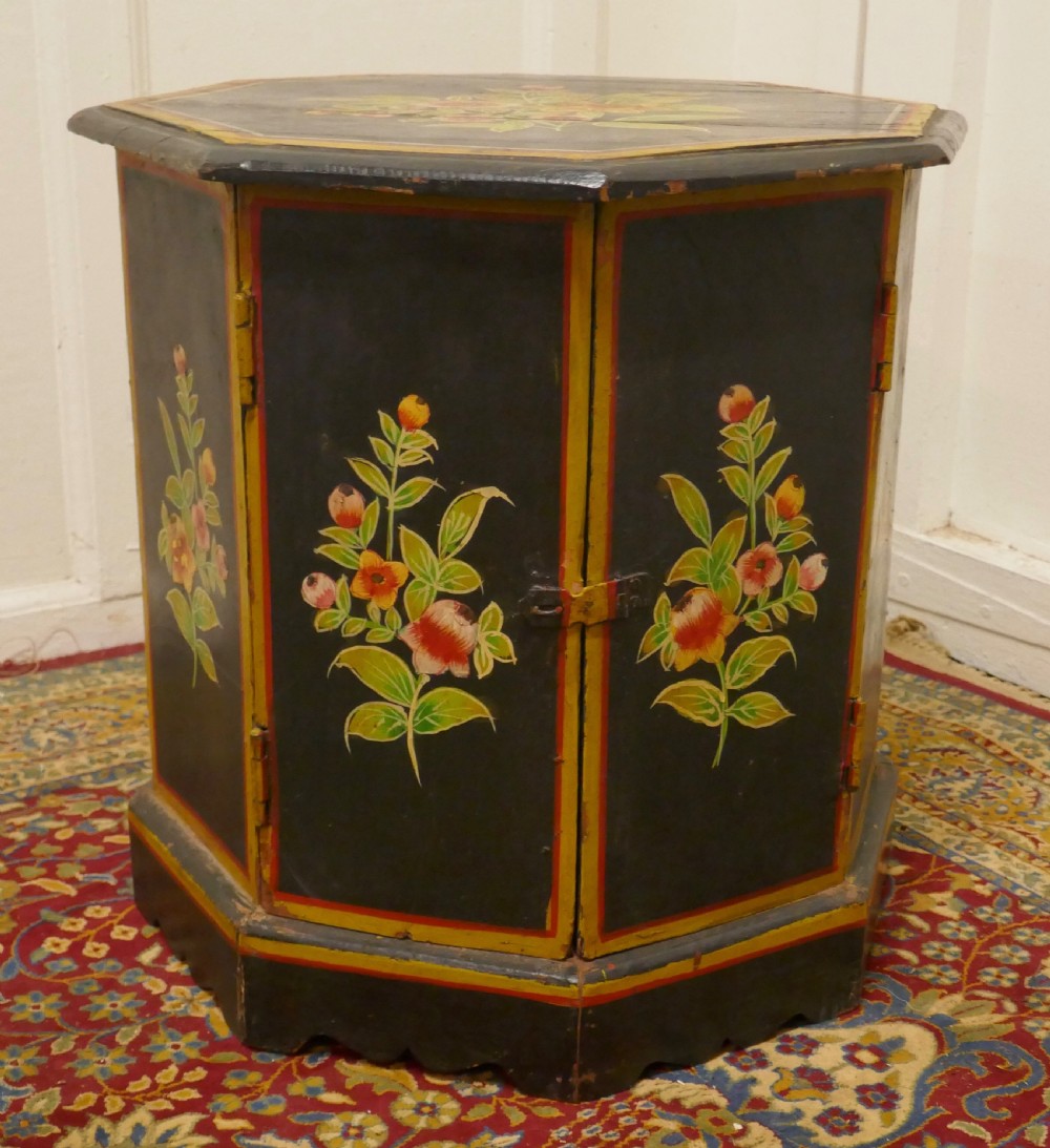 Folk Art Painted Cupboard 