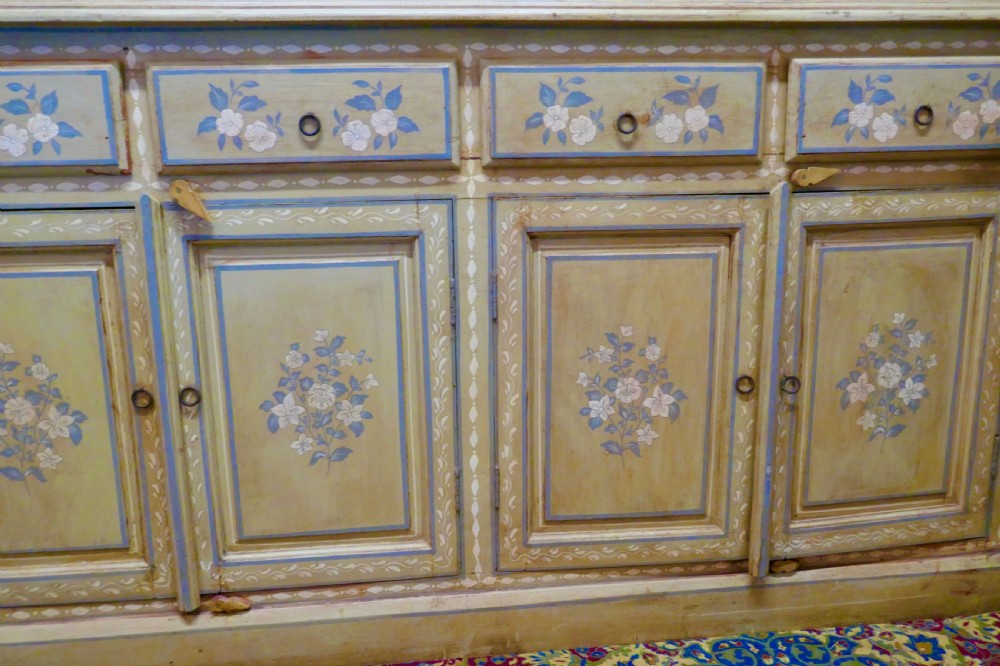 Large Regency Style Hand Painted Glazed Dresser Cupboard View XII