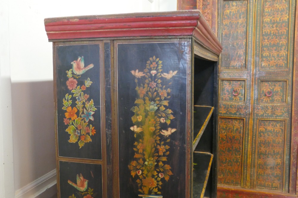 Large Folk Art  Painted Open Bookcase. View IV