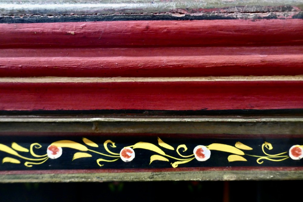 Large Folk Art  Painted Open Bookcase. View XI