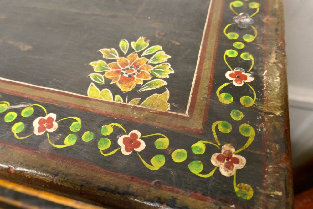 Large Folk Art  Painted Open Bookcase. View XII