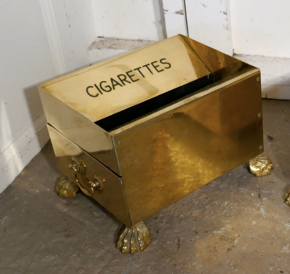  Art Deco Vintage Brass Hotel Floor AshTray