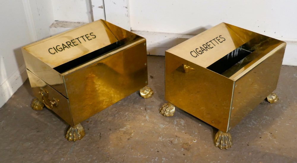 Art Deco Vintage Brass Hotel Floor AshTray View IV