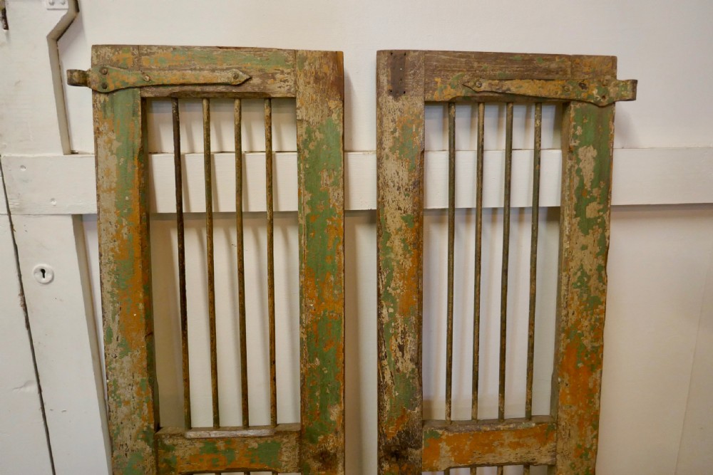 A Pair of North African Wood and Iron Window Shutters View III