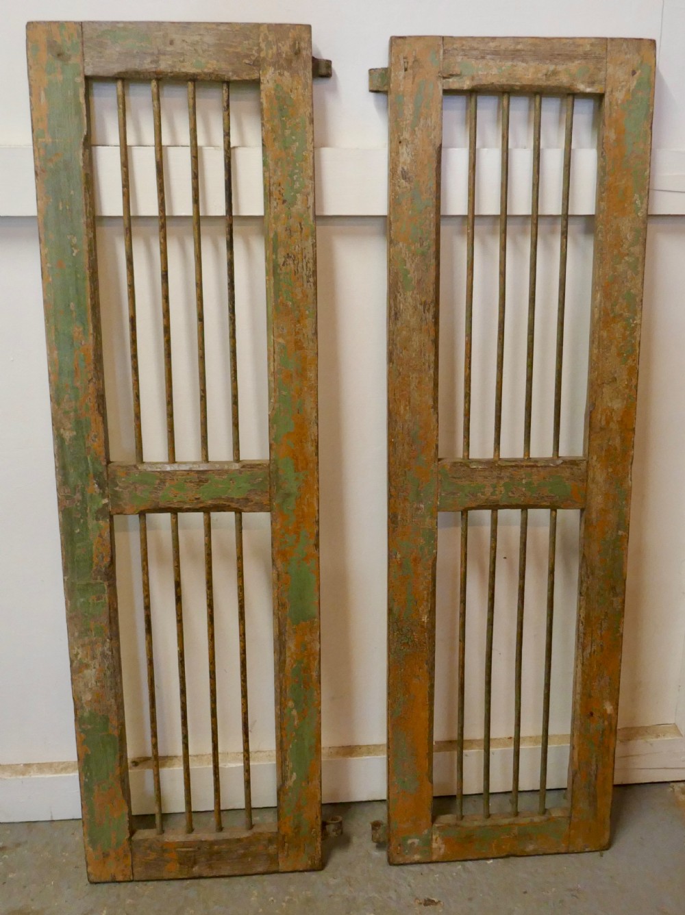 A Pair of North African Wood and Iron Window Shutters View V