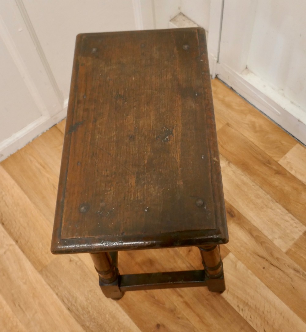 Georgian  Oak Joint Stool View V