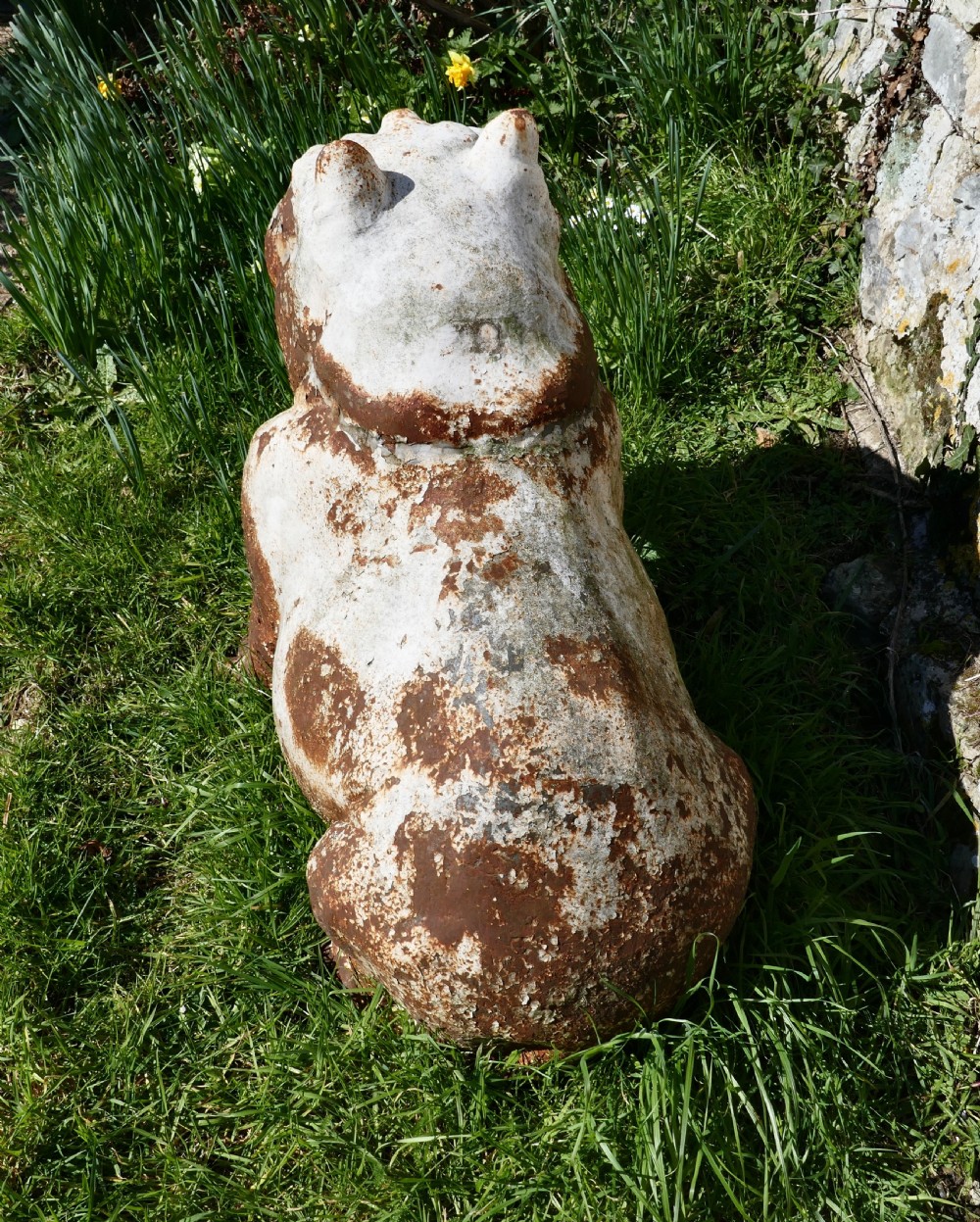 Large Outdoor Weathered Cast Iron Hippopotamus  View V