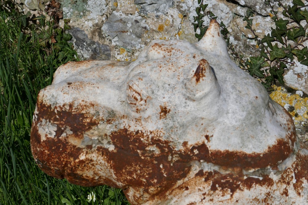Large Outdoor Weathered Cast Iron Hippopotamus  View VII