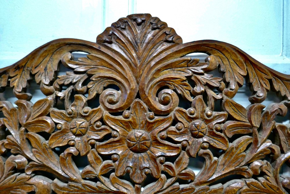 19th Century Carved Wall Hanging Coat Rack  View III