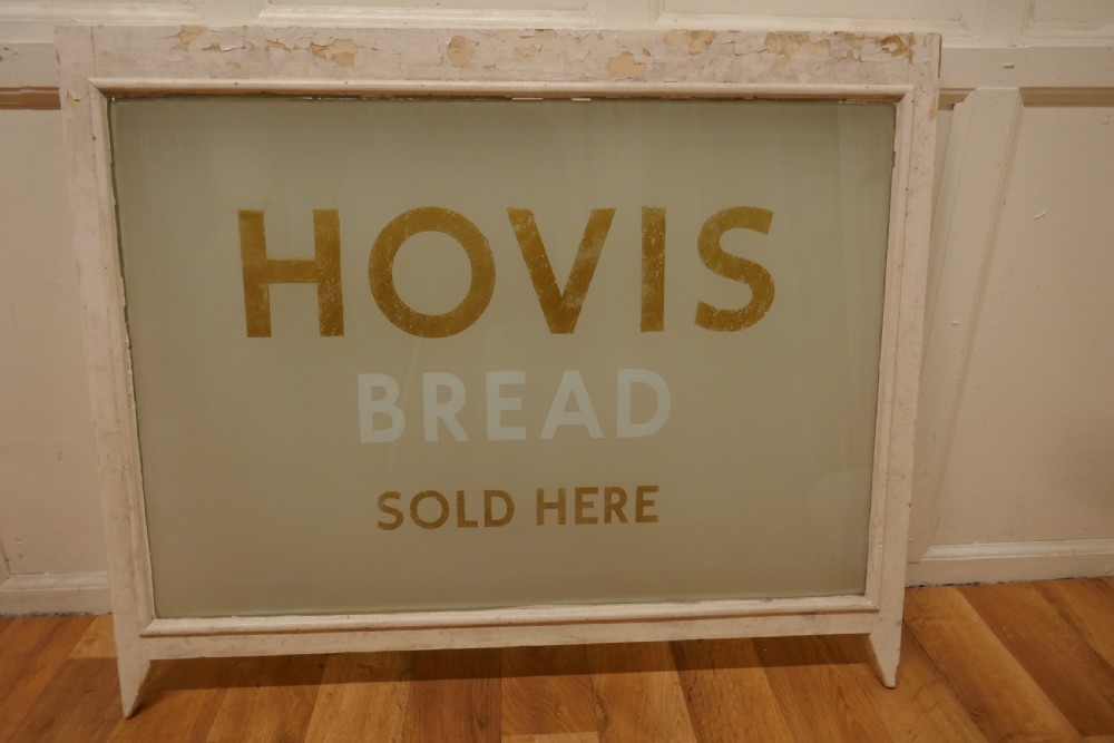 HOVIS, Etched Glass Bakery Advertising Window Sign