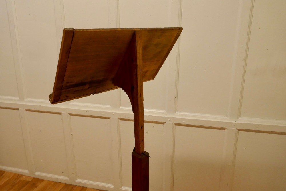Large French Rustic Pine Menu Board, Reading Stand View III