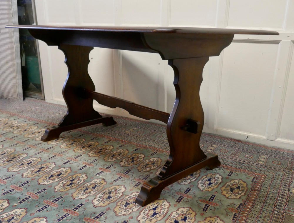 Arts and Crafts Country Oak Refectory Table  View IV