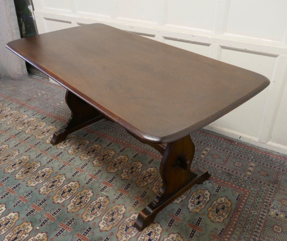 Arts and Crafts Country Oak Refectory Table  View V