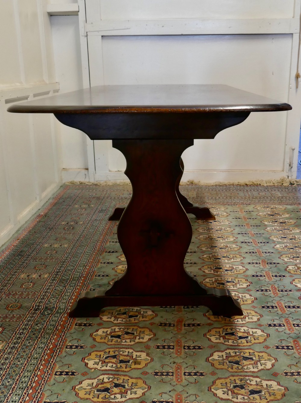 Arts and Crafts Country Oak Refectory Table  View VII