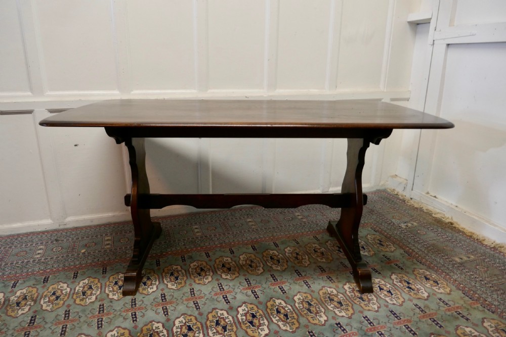 Arts and Crafts Country Oak Refectory Table  View XI