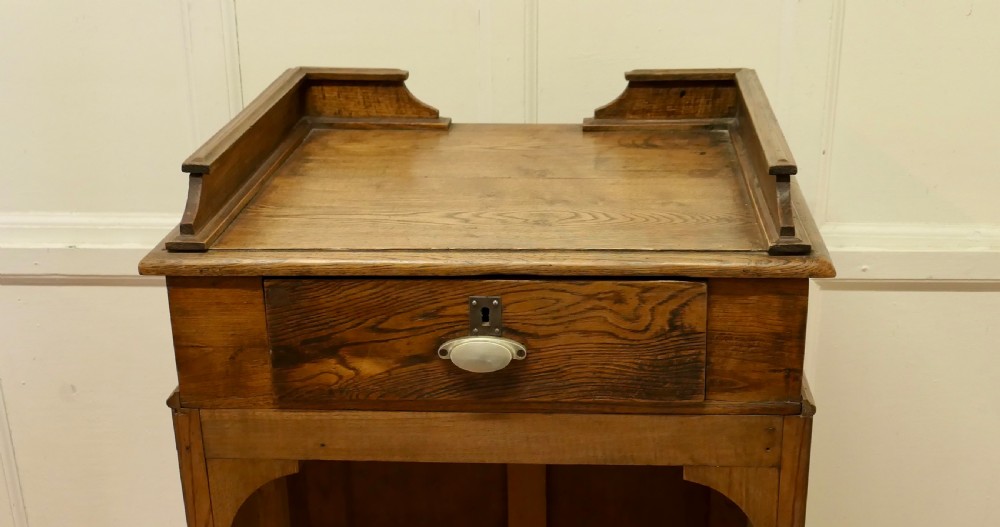 French Oak Hotel Restaurant Reception Hostess Greeting Station View VI
