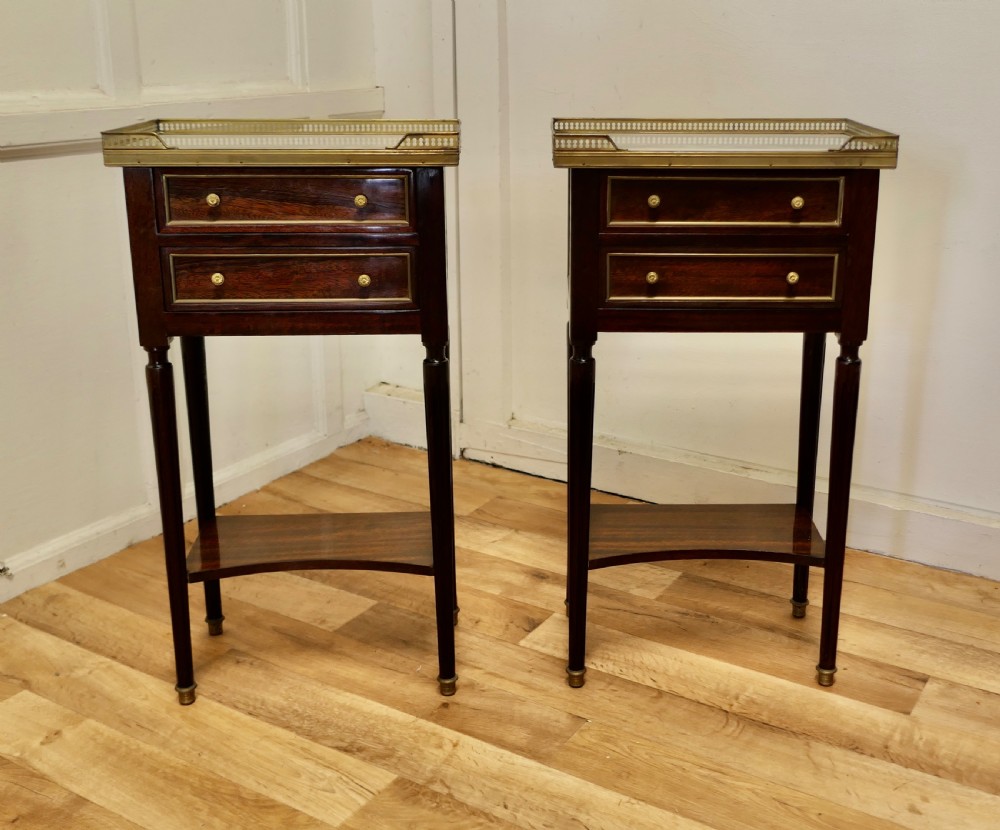 A Pair of French 19th Century Side Tables or Bedside Cabinets  
