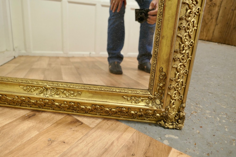 Lovely Square Gilt Rococo Wall Mirror View IV