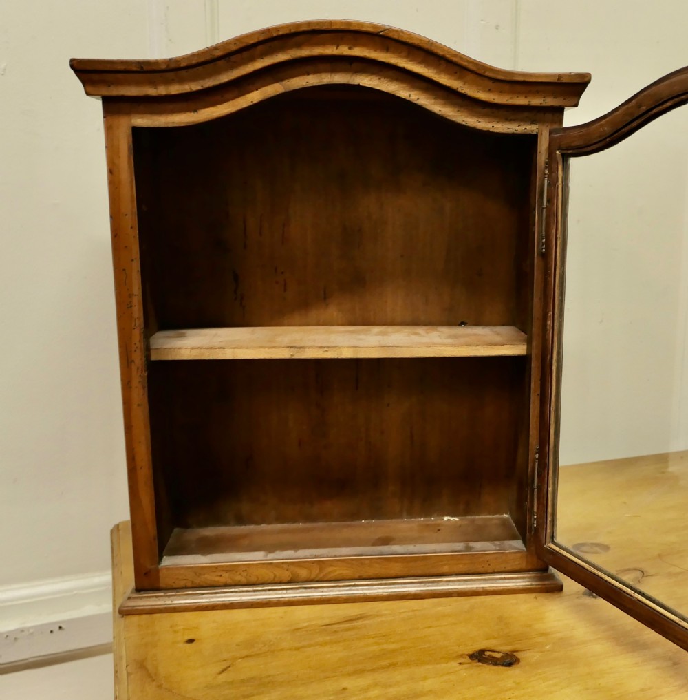 French 19th Century Glazed Walnut Wall Cabinet View V