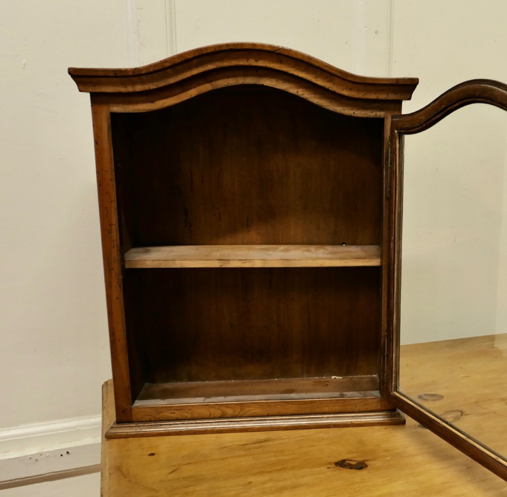 French 19th Century Glazed Walnut Wall Cabinet View VI