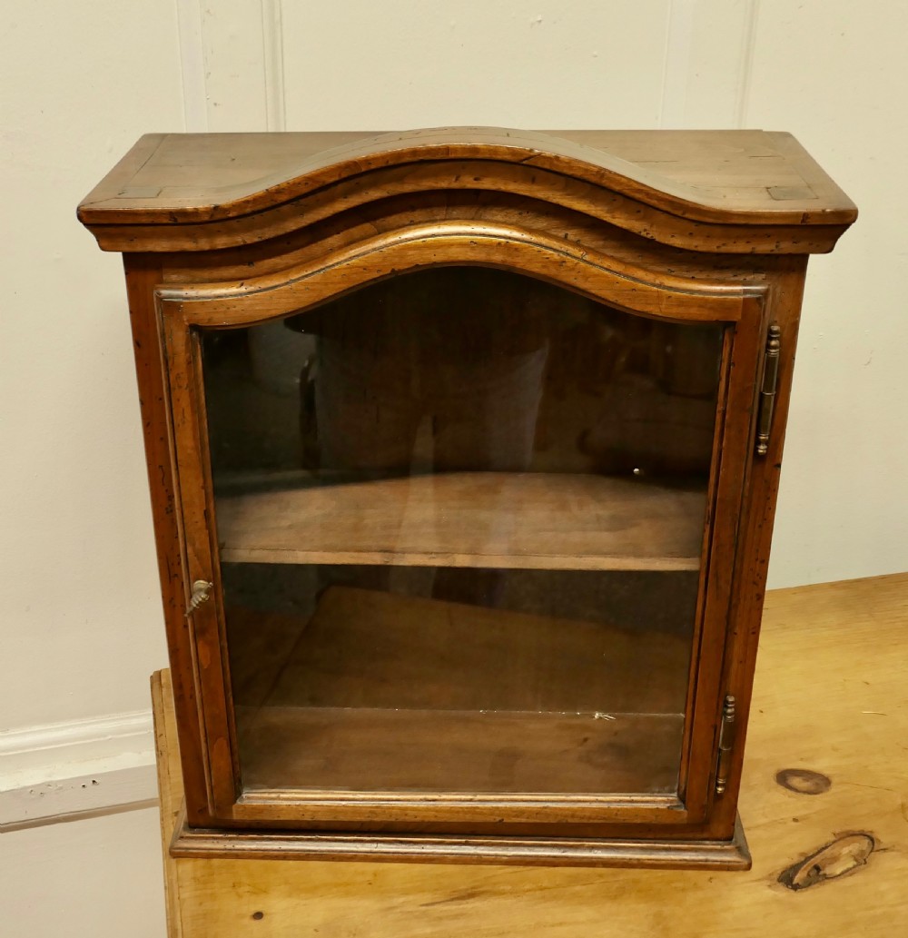 French 19th Century Glazed Walnut Wall Cabinet View VII