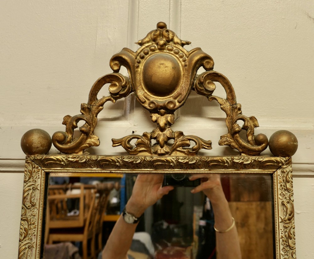 Long Gilt Wall Mirror  View V