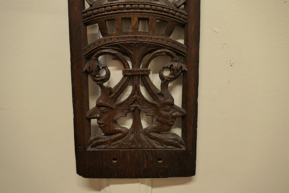 16th Century Carved Oak Escutcheon View II