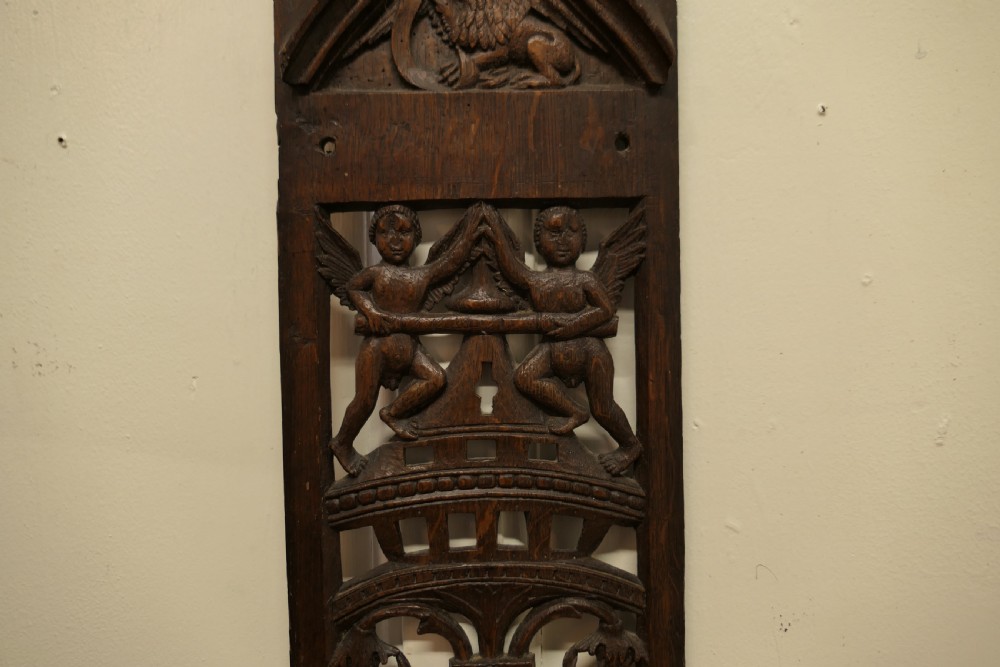 16th Century Carved Oak Escutcheon View III