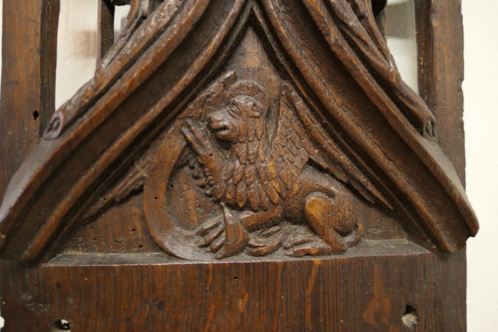 16th Century Carved Oak Escutcheon View V