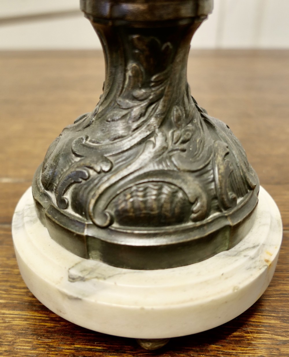 A Pair of  French 19th Century Neo Classical Bronzed Spelter Vases    View VI