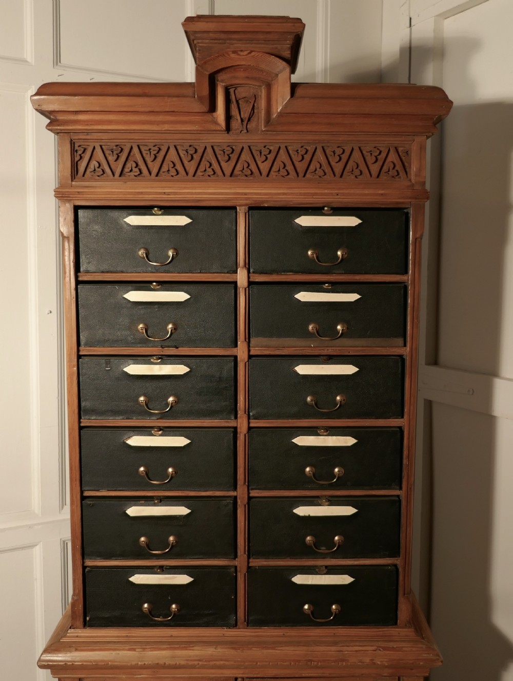 A Tall French Barristers Box Filing Cabinet, Notaire’s Cartonniere View II