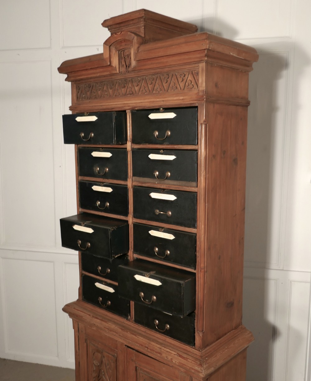 A Tall French Barristers Box Filing Cabinet, Notaire’s Cartonniere View VI