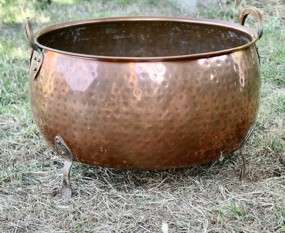 19th Century Arts and Crafts Copper Log Bin or Planter