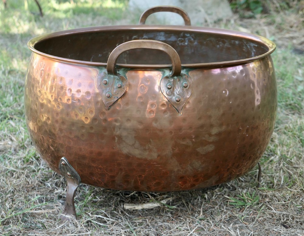 19th Century Arts and Crafts Copper Log Bin or Planter View IV