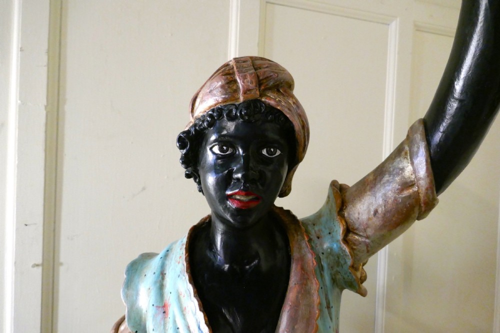 Life size Pair of 19th Century Italian Carved Wooden Statues  View IV