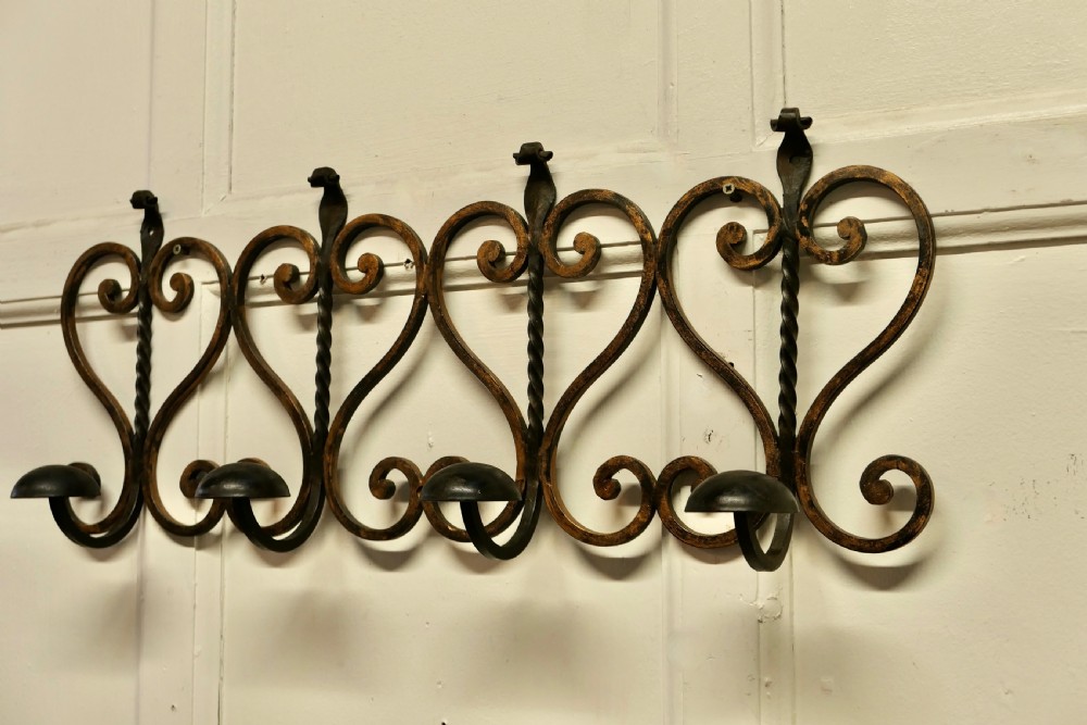 French Arts and Crafts Wrought Iron Hat and Coat Rack View II