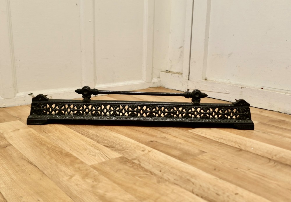 Victorian Cast Iron Fender or Dog Grate