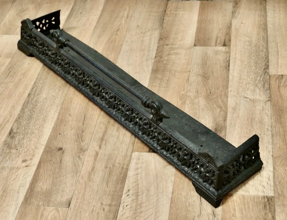 Victorian Cast Iron Fender or Dog Grate View III