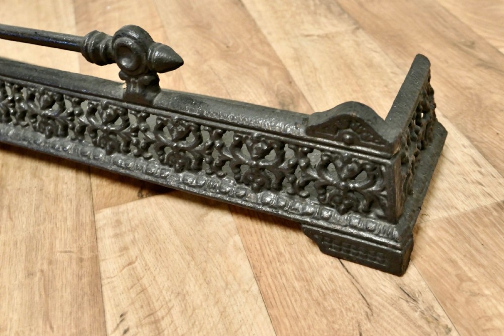 Victorian Cast Iron Fender or Dog Grate View IV