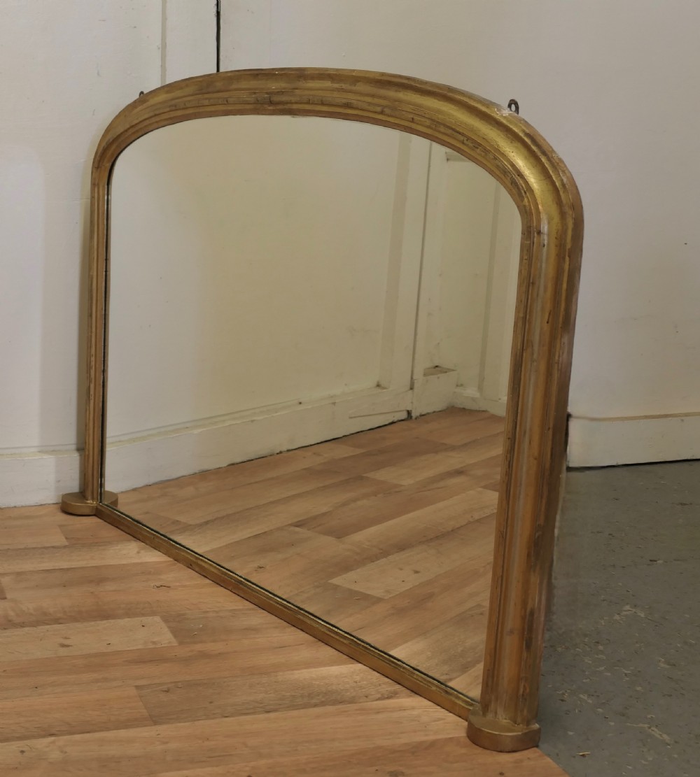 Victorian Original Shabby Gold Over-Mantle Mirror