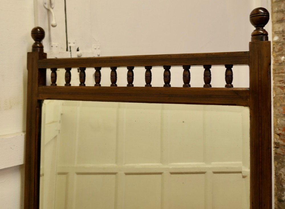 A Tall Walnut Arts and Crafts Dressing Mirror View II