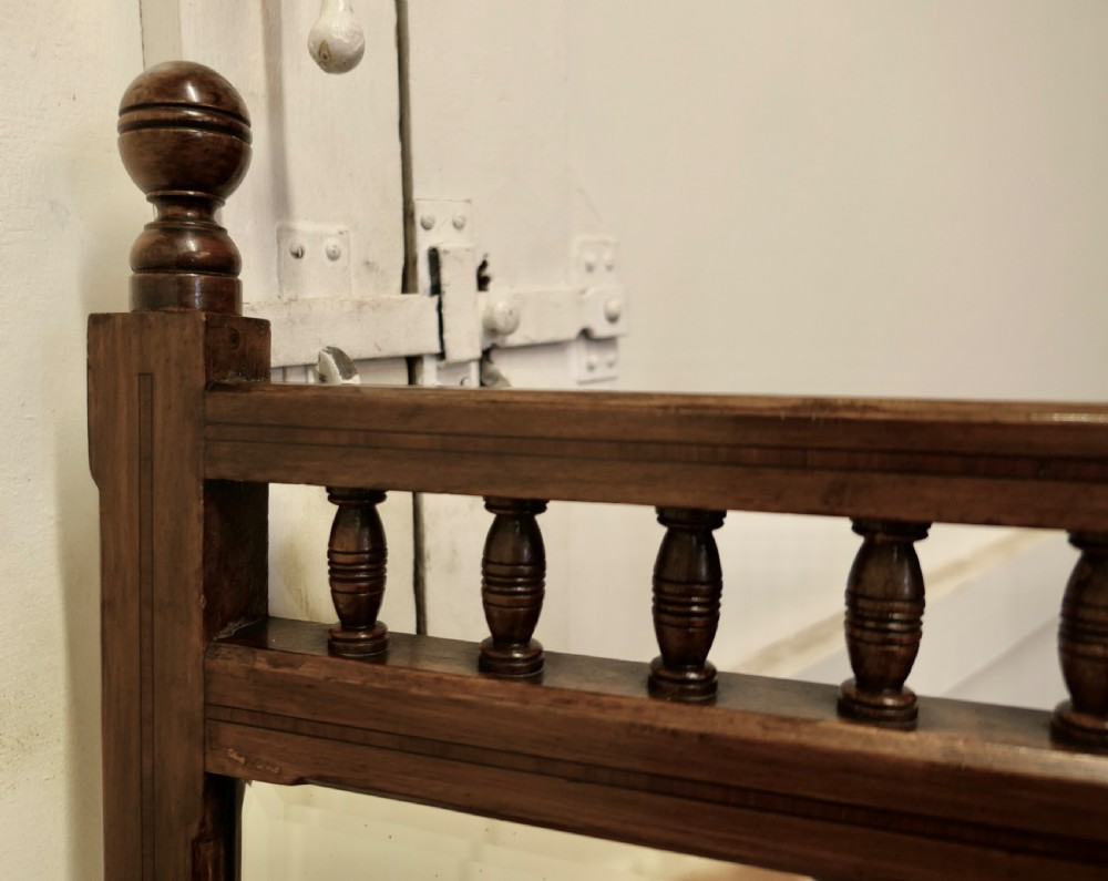 A Tall Walnut Arts and Crafts Dressing Mirror View III