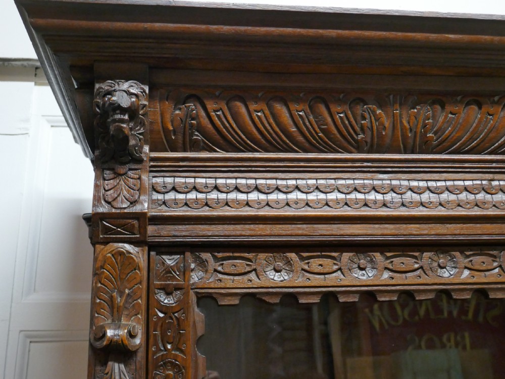 A Pair of French Carved Gothic Oak Bookcases View VII