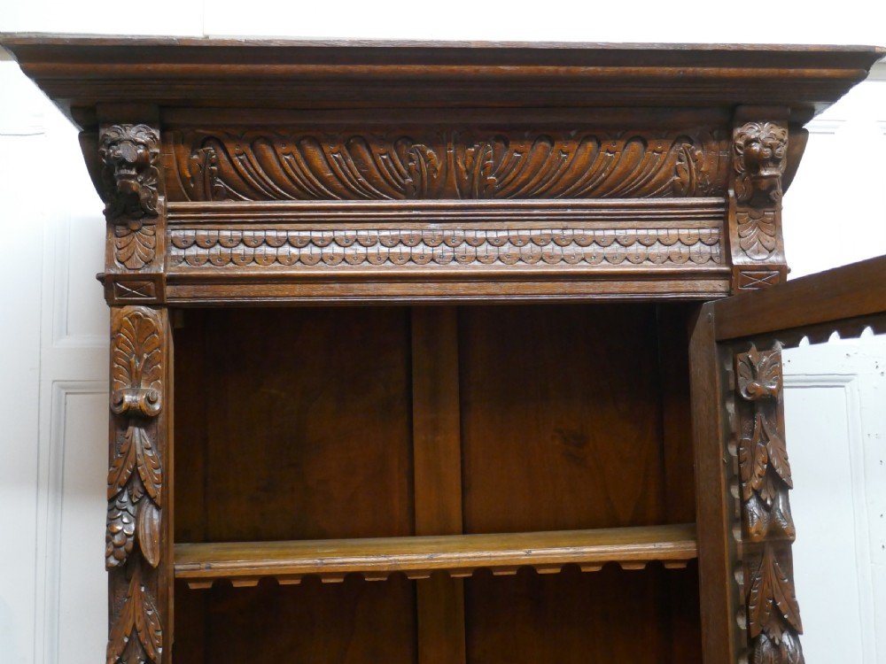 A Pair of French Carved Gothic Oak Bookcases View VIII