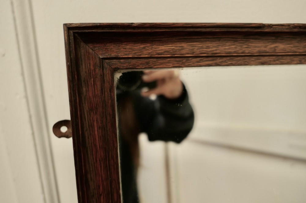 Tall Oak Wall Hanging Dressing Mirror  View III